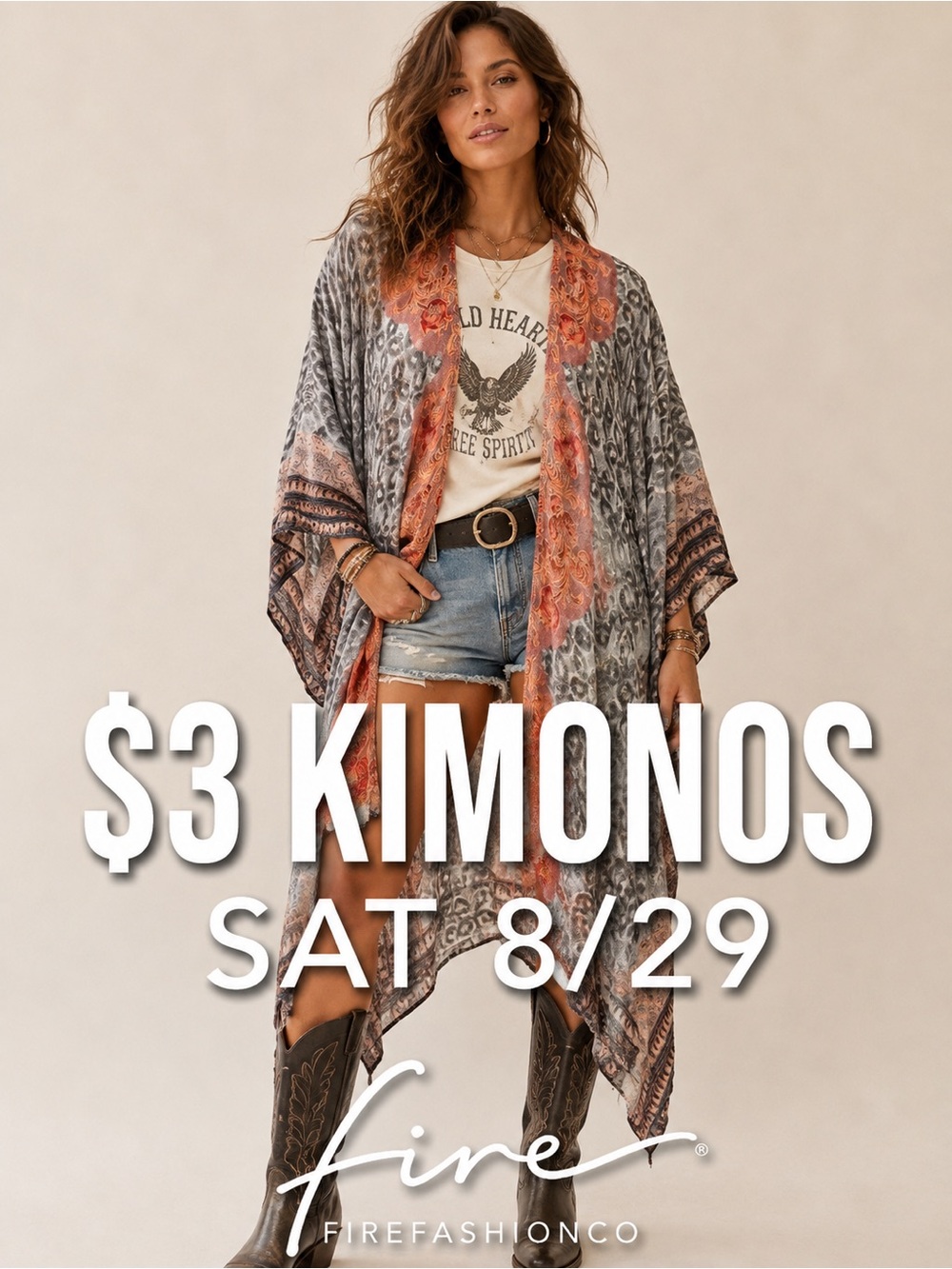 Animal Print Boho Kimono Featured Today @3:33pm